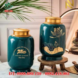 Lọ đựng chè gốm Bát Tràng