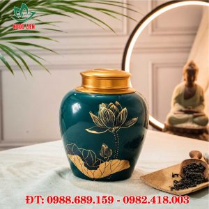 Lọ đựng chè gốm Bát Tràng