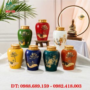 Lọ đựng chè gốm Bát Tràng