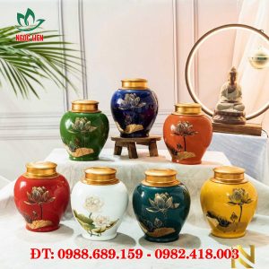 Lọ đựng chè gốm Bát Tràng