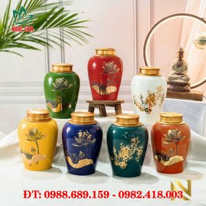 Lọ đựng chè gốm Bát Tràng