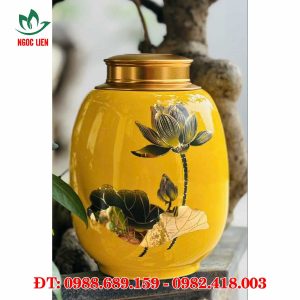 Lọ đựng chè gốm Bát Tràng